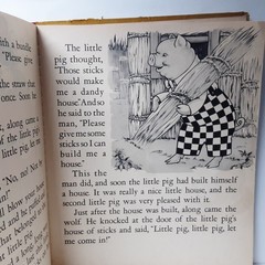 Vintage THREE FAMOUS STORIES Three Little Kittens Three Bears Three Pigs 1941