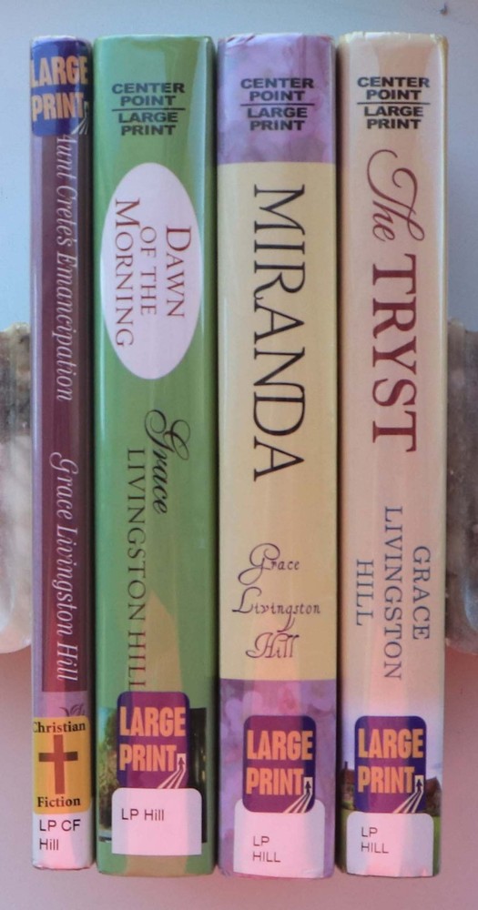 Lot of 4 Large Print Grace Livingston Hill Christian Romance Books- 1911-1921