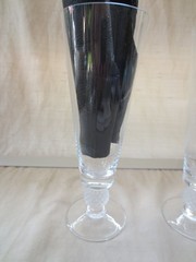 PAIR 2 USGA UNITED STATES GOLF ASSOCIATION 1894 CHAMPAGNE FLUTE GLASSES 9 1/4″