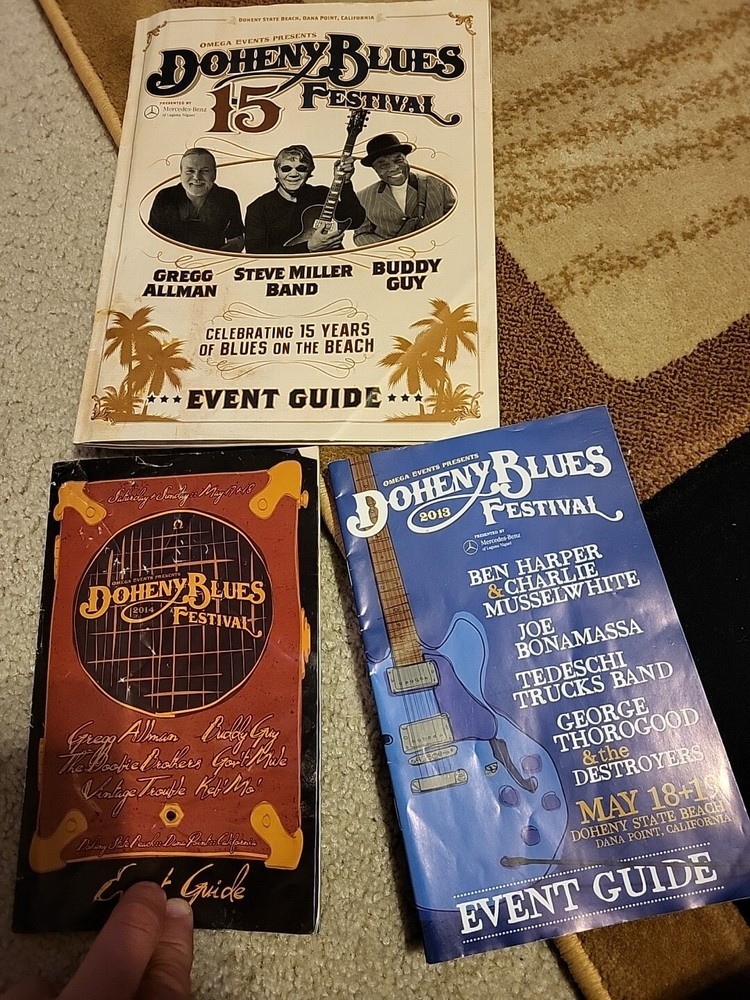 doheny blues festival event guides lot of 3 books 2013, 2014, 2015