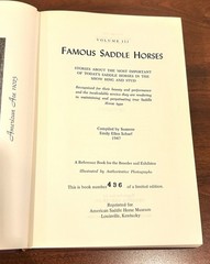 Famous Saddle Horses 3 Vol Set Ltd Ed #436 American Saddlebred Susanne Scharf