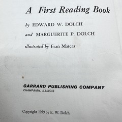 LOT OF 6 Dolch First Reading Books Garrard Publishing Company