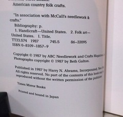 American Country Folk Crafts 1987 by Carol Endler Sterbenz 174 Pages