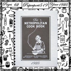 1925 The Metropolitan Cook Book 62 Pages