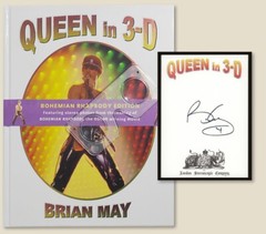 Brian May SIGNED BOOK Queen in 3-D BOHEMIAN RHAPSODY EDITION Hardcover