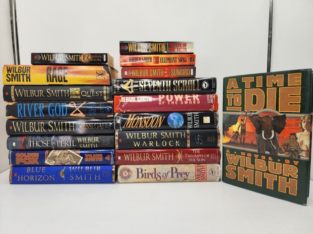 Lot of 18 Wilbur Smith Adventure Novels – Paperback/Hardcover Mix Acceptable