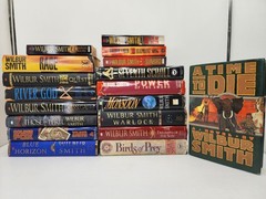 Lot of 18 Wilbur Smith Adventure Novels – Paperback/Hardcover Mix Acceptable