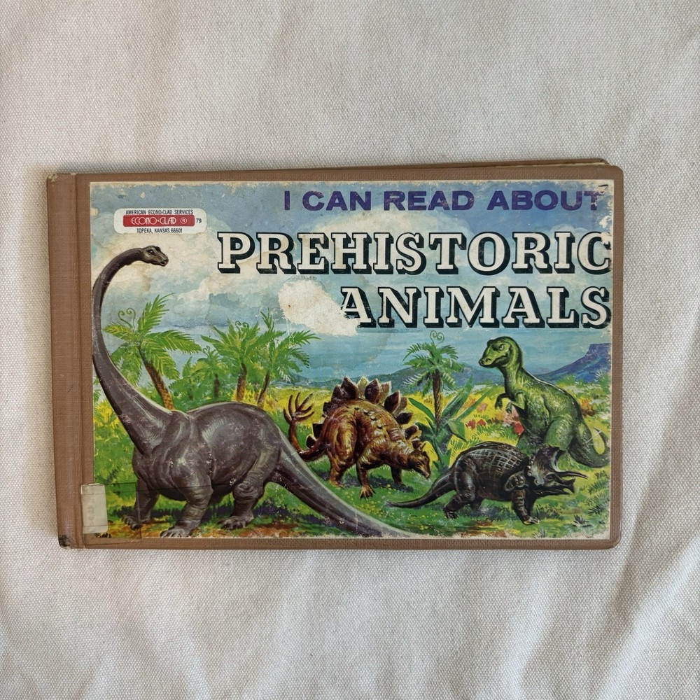 I Can Read About Prehistoric Animals David Eastman Troll HC 1977 Ex-Lib Illustr…