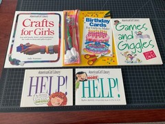 Four Books for American Girls Pleasant Co Crafts Help Cards Games Box Set Vtg 95
