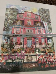 Joy Laforme Capeside Victorian 1000 Piece Foil Puzzle Galison Complete w Poster