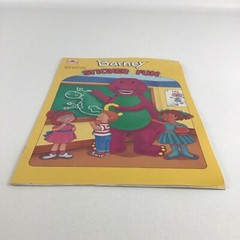 Barney & Friends Sticker Fun Book Lick Stick Coloring Vintage 1993 Lyons NEW