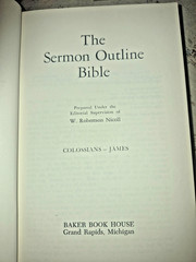 Sermon Outline Bible Colossians to James W. Robert Nicoll H/C