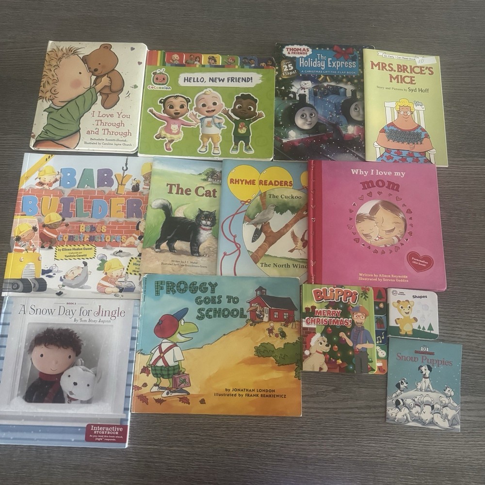 Children’s Kids Books Lot Of 13 Assorted Kindergarten Early Reading