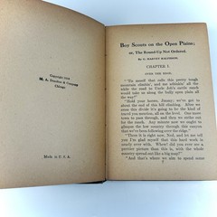 Boy Scouts On Open Plains The Round-up Not Ordered Book G. Harvey Ralphson 1914