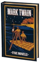 MARK TWAIN 5 Novels: Tom Sawyer, Huckleberry Finn +3 Leather Bound Collectible