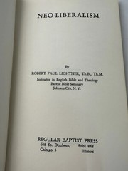 Neo-Liberalism by Robert Lightener Baptist Seminary 1959 Paperback Vintage