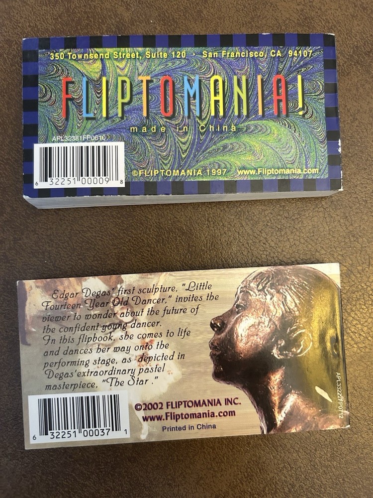 FliptoMania! Flip Books Lot of 2 – Vincent “Is That You?” & Degas Dancer