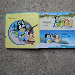 4 x BLUEY BOARD PICTURE BOOKS THE BEACH THE POOL CHARADES BOB BILBY