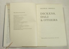 GEORGE ORWELL — Dickens, Dali & Others — Harcourt Brace Jovanovich, HC/DJ