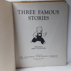 Vintage THREE FAMOUS STORIES Three Little Kittens Three Bears Three Pigs 1941