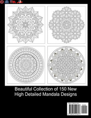 150 Mandalas Coloring Book For Adults Stress Relieving Beautiful Mandala for