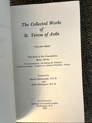 THE COLLECTED WORKS OF ST. TERESA OF AVILA – 1976 – 3 vol – Catholic Carmelite