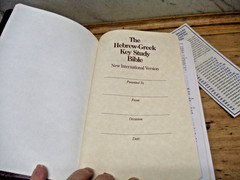 1996 AMG PUBLISHERS HEBREW GREEK NIV STUDY BIBLE RED LETTER UNMARKED ZODHIATES
