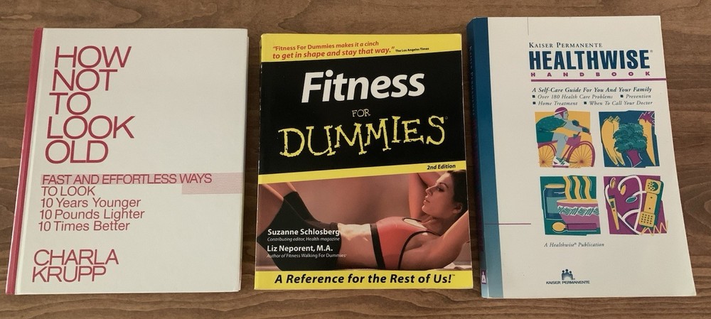 Mixed Lot of 3 Self Care Books Fitness Wellness Beauty Home Remedy Health Guide