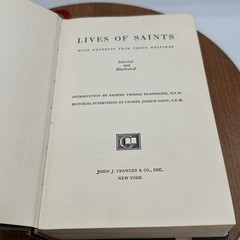 Vintage 1954 Lives of Saints Illustrated Hardcover John J. Crawley & Co.
