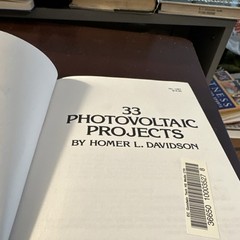 TAB Books Inc. Homer L. Davidson 33 Photovoltaic Projects Hardcover First Editi…