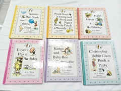Childrens backpack books- 2 box sets- 6 Beatrix Potter & 6 Pooh-12 stories total