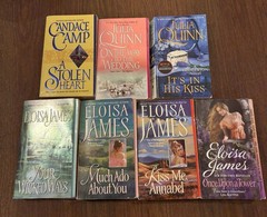 Lot of 7 Historical Romance paperbacks-Julia Quinn, Eloisa James, Candace Camp