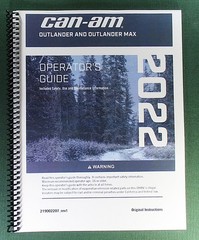 2022 Can-Am Outlander MAX 850 XT Owner’s Manual: 260 Pages & Protective Covers