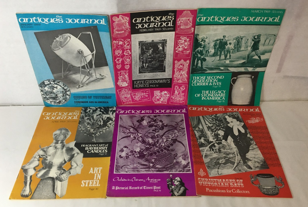 The Antiques Journal Magazine Lot of 6 – 1968 +1969