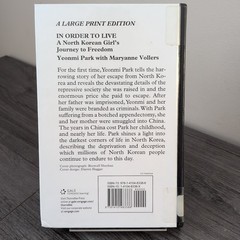 Yeonmi Park In Order to Live: A North Korean Girl’s Journey to Freedom Lg Print