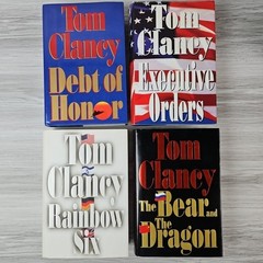 Tom Clancy Book Lot of 11 HCDJ 1st Editions, 1st Printings