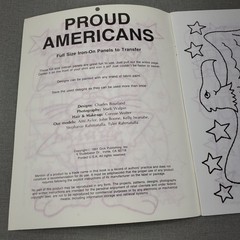 Proud Americans Gick Publishing 1991 12 Iron-On Designs Crafts