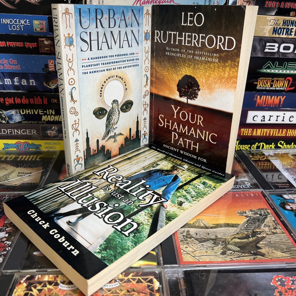 Shaman / Shamanic 3 Paperback Book Lot 1990-2001 OOP Trance Spirituality Healing