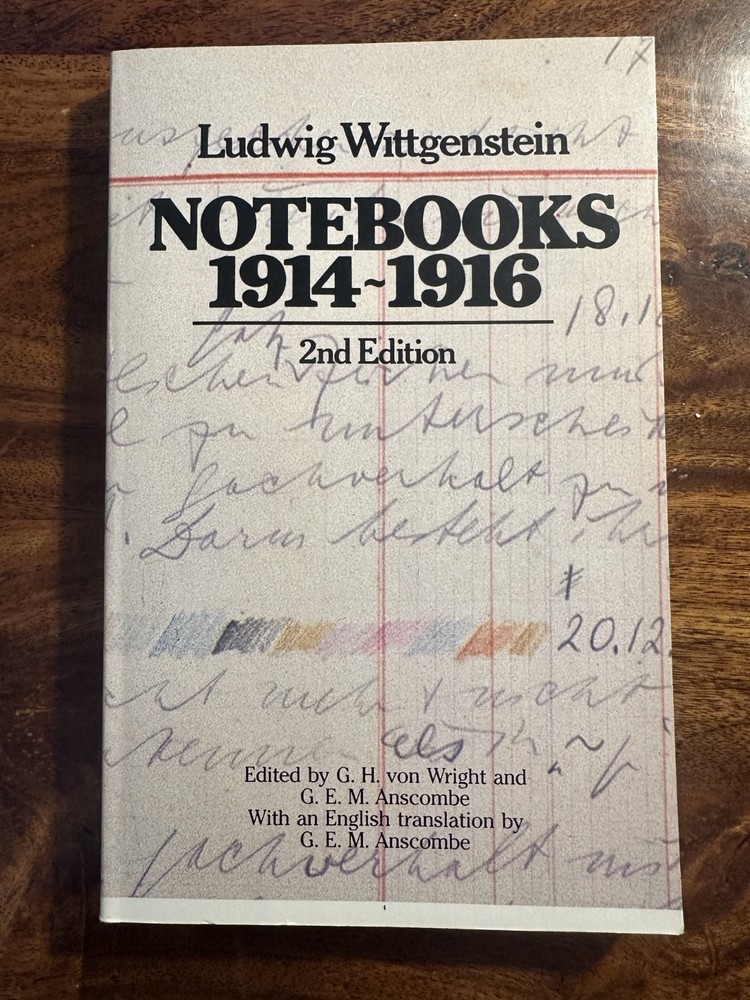 Ludwig WITTGENSTEIN / Notebooks 1914-1916 University of Chicago Press 1979 CLEAN
