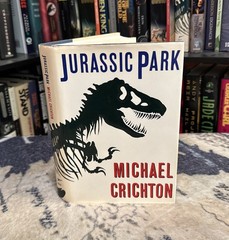 Jurassic Park – Michael Crichton (1990, Hardcover) First Edition/8th Print, G