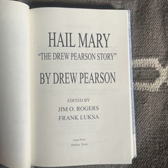 Hail Mary: The Drew Pearson Story (Hardcover) 30th Anniv. Ed. Numbered 1328/2k