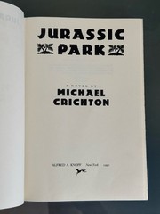 Jurassic Park – Michael Crichton (Hardcover) First Trade Edition/Print, 1st VG