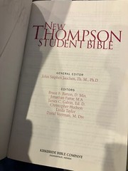 Thompson Student Bible by Thompson Publishing Staff (1999, Leather)