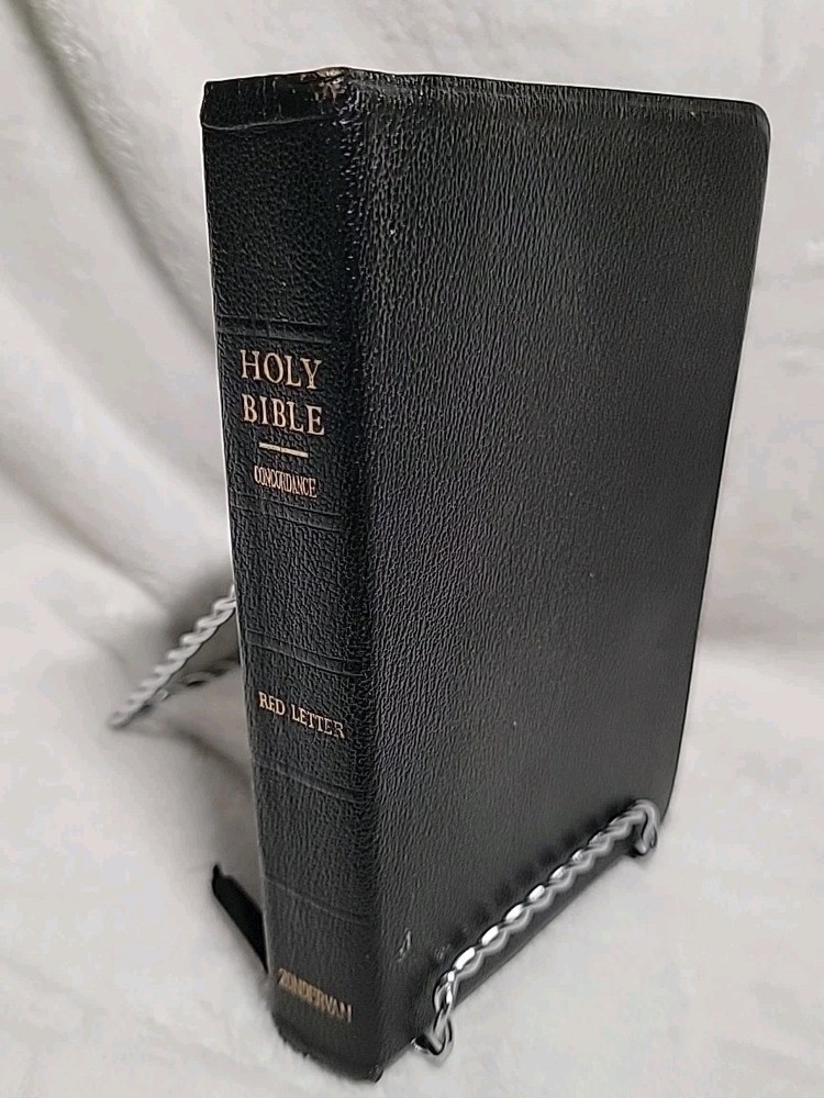 Holy Bible Concordance Red Letter India Paper Morocco Leather London Undated