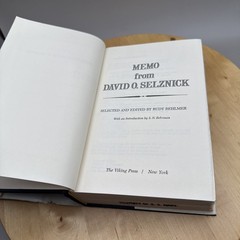 Memo from David O. Selznick Motion Picture Creation Behind Scenes Hardcover