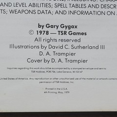 AD&D 1st Edition Players Handbook • 1979 4th Print TSR 2010 • Vibrant Yellow