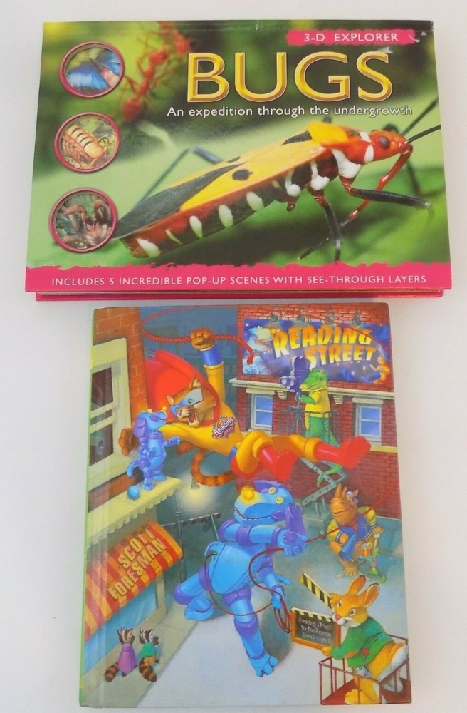 Lot Of 2~Learning Books~3-D Explorer Bugs~Reading 2008 Student Edition Grade 2.1
