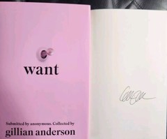 AUTOGRAPHED Gillian Anderson SIGNED Book WANT Hardcover The X-FILES AUTOGRAPH