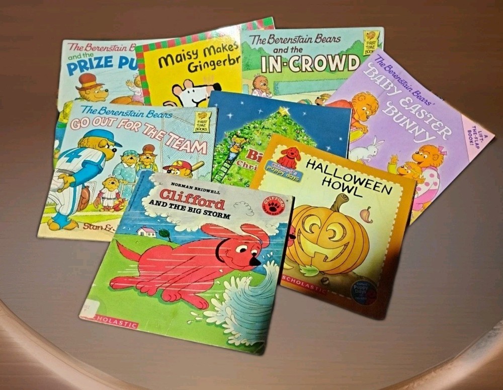 Lot of 8 Children’s Picture Books (Berenstiain Bears, Clifford,etc)