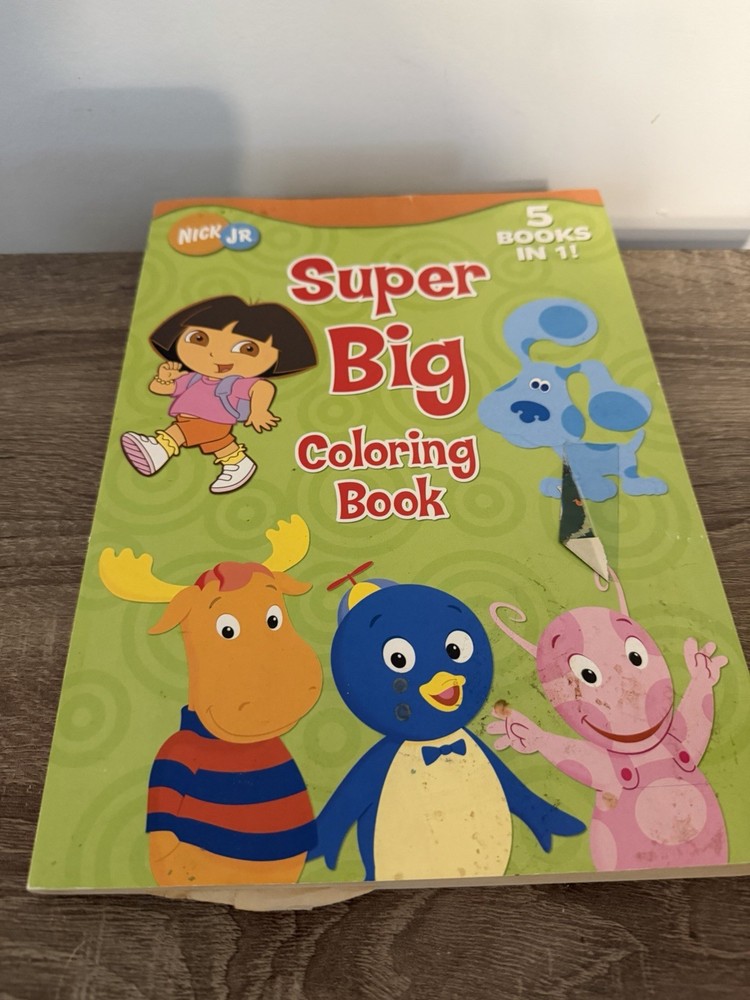 Super Big Coloring Book Paperback Golden Books 2006 dora, blues clues. used